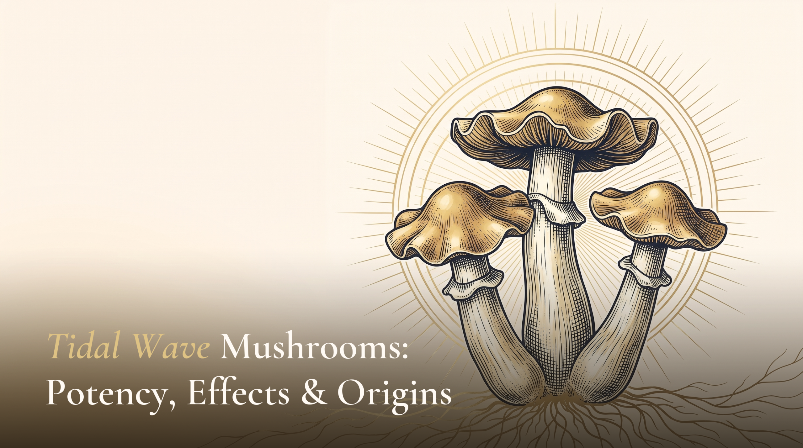 Tidal Wave Psilocybe cubensis mushroom with rippled cap